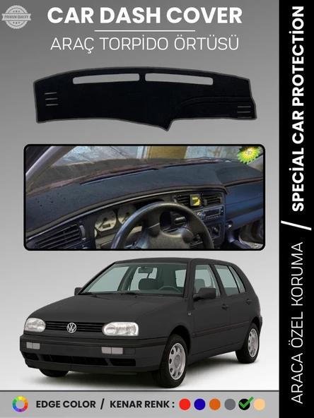VOLKSWAGEN GOLF 3 MK3 (1991-1998) Torpido Örtüsü Panel Halısı Torpido Koruma Tam Uyum UV Koruma ürün görseli 1