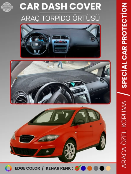 SEAT ALTEA (2010-2015) Torpido Örtüsü Panel Halı Koruma Tam Uyum UV Koruma Hızlı Montaj ürün görseli 1