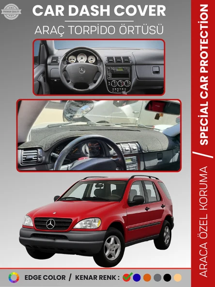 MERCEDES ML320 / ML430 / ML270 W163 (1997-2005) Torpido Örtüsü Panel Koruma Torpido Koruma Tam Uyum ürün görseli 1