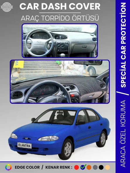 HYUNDAİ ELANTRA (1995-2000) Torpido Örtüsü Ön Panel Halı Torpido Koruma Tam Uyum UV Koruma Kaymaz ürün görseli 1