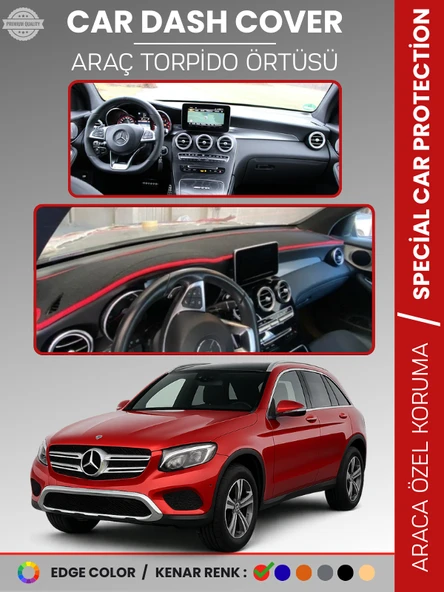 MERCEDES GLC (2015-2020) Torpido Örtüsü Panel Koruma Torpido Koruma Tam Uyum Çatlamayı Önler Kaymaz ürün görseli 1