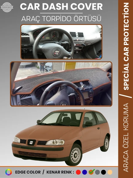 SEAT İBİZA (1998-2001) Torpido Örtüsü Panel Halı Koruma Tam Uyum Çatlamayı Önler Hızlı Montaj ürün görseli 1