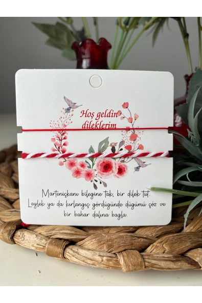 nergis collection 10’lu Kırmızı İp Bileklik ve Marteniçka Set ürün görseli 1