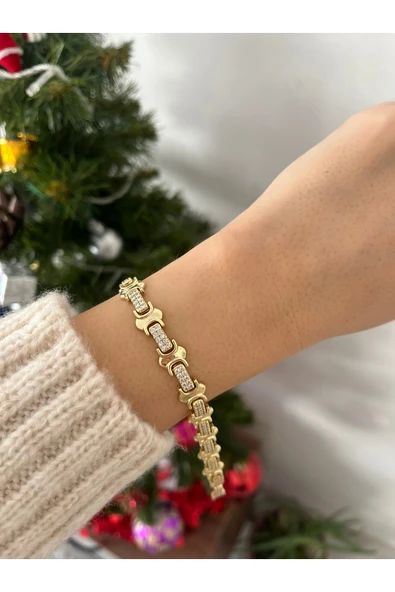 nergis collection KADIN 14K XUPİNG ÇELİK GOLD ALTIN BİLEKLİK ÖZEL SERİ VİP BİLEKLİK ürün görseli 1