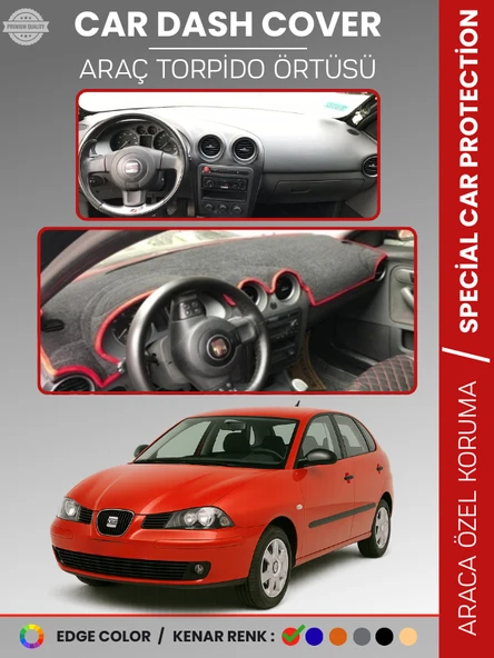 SEAT İBİZA (2001-2008) Torpido Örtüsü Panel Halı Koruma Tam Uyum Çatlamayı Önler Hızlı Montaj ürün görseli 1
