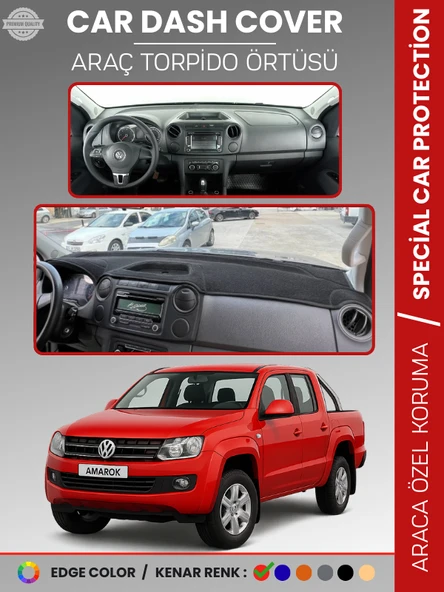 VOLKSWAGEN AMAROK (2009-2016) Torpido Örtüsü Panel Halısı Torpido Koruma Tam Uyum UV Koruma Kaymaz ürün görseli 1
