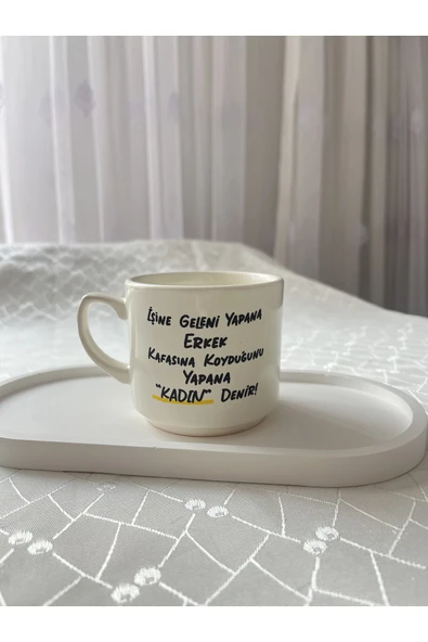 nergis collection Esprili Kupa Bardak Çay Kahve Fincanı 200 ml ürün görseli 1