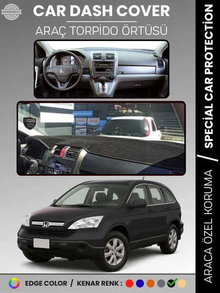 HONDA CR-V (2007-2012) Torpido Örtüsü Ön Göğüs Koruma Torpido Koruma Tam Uyum UV Koruma Kolay Montaj ürün görseli 1