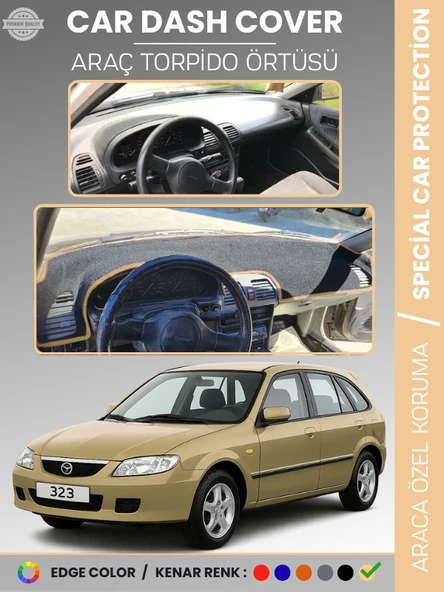 MAZDA 323 BJ HATCHBACK (1998-2003) Torpido Örtüsü Panel Koruma Torpido Koruma Tam Uyum UV Koruma ürün görseli 1