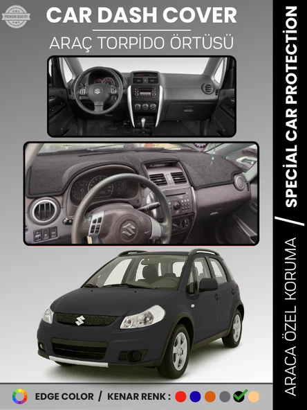 SUZUKI SX4 (2006-2014) Torpido Örtüsü Panel Torpido Koruma Tam Uyum UV Koruma Hızlı Montaj ürün görseli 1