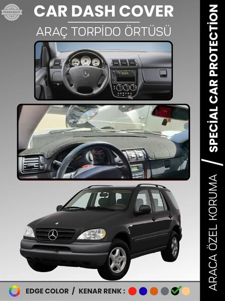 MERCEDES ML320 / ML430 / ML270 W163 (1997–2005) Torpido Örtüsü Panel Koruma Torpido Koruma Tam Uyum ürün görseli 1