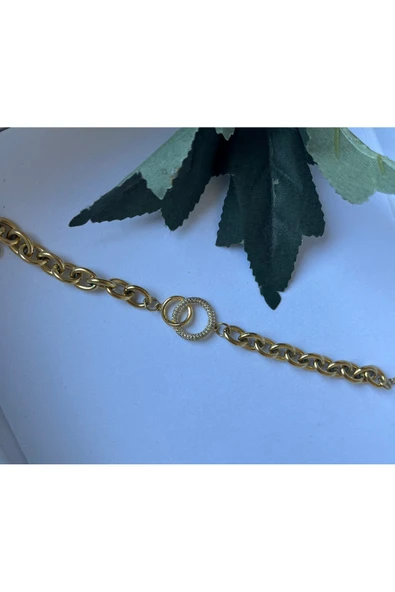 nergis collection Özel Tasarım Zirkon Taş Detaylı Örme Çelik Bileklik ürün görseli 1