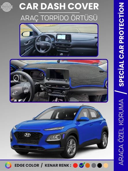 HYUNDAİ KONA (2020-2022) Torpido Örtüsü Ön Göğüs Koruma Torpido Koruma Tam Uyum Çatlamayı Önler ürün görseli 1