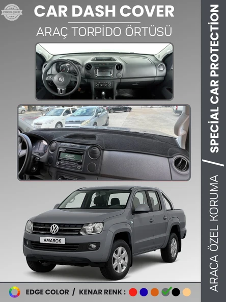VOLKSWAGEN AMAROK (2009-2016) Torpido Örtüsü Panel Halısı Torpido Koruma Tam Uyum UV Koruma Kaymaz ürün görseli 1