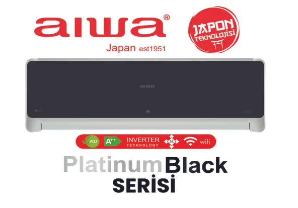 Aiwa Platinum Black 12000 BTU A++ Duvar Tipi Klima ürün görseli 1