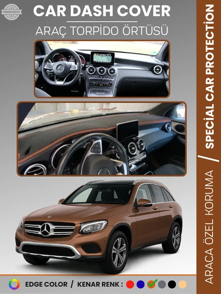 MERCEDES GLC (2015-2020) Torpido Örtüsü Panel Koruma Torpido Koruma Tam Uyum Çatlamayı Önler Kaymaz ürün görseli 1