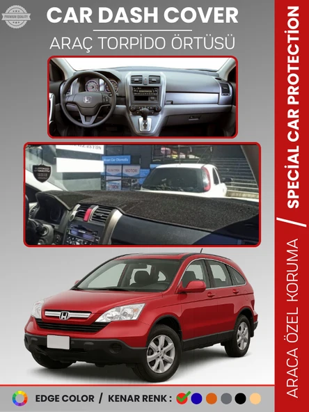 HONDA CR-V (2007-2012) Torpido Örtüsü Ön Göğüs Koruma Torpido Koruma Tam Uyum UV Koruma Kolay Montaj ürün görseli 1
