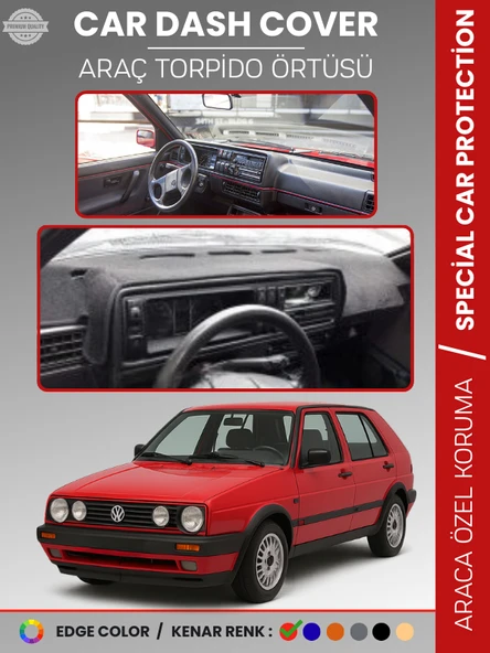 VOLKSWAGEN GOLF 2 MK2 (1983-1992) Torpido Örtüsü Panel Halısı Torpido Koruma Tam Uyum UV Koruma ürün görseli 1