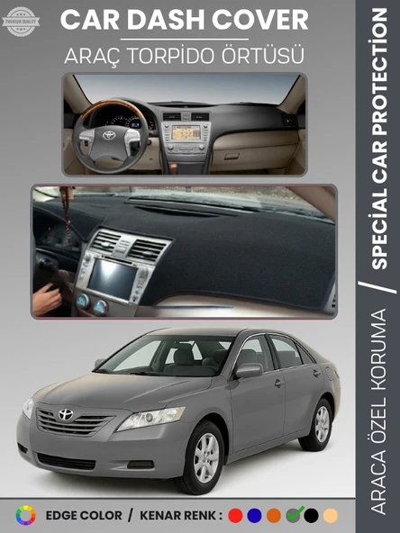 TOYOTA CAMRY (2006-2012) Torpido Örtüsü Ön Göğüs Halı Torpido Koruma Tam Uyum Çatlamayı Önler Kaymaz ürün görseli 1