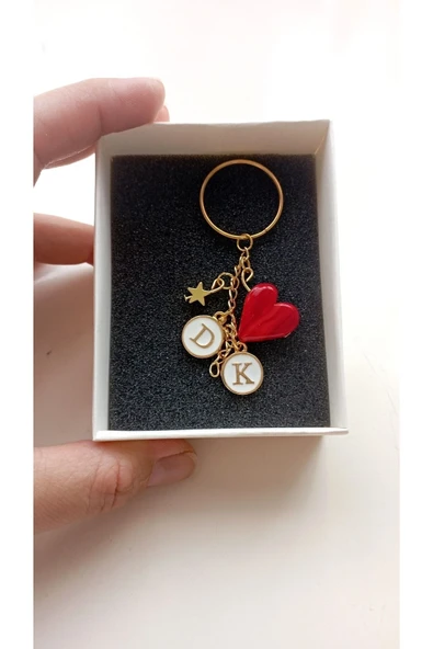 nergis collection Murano Kırmızı Kalp Anahtarlık ürün görseli 1