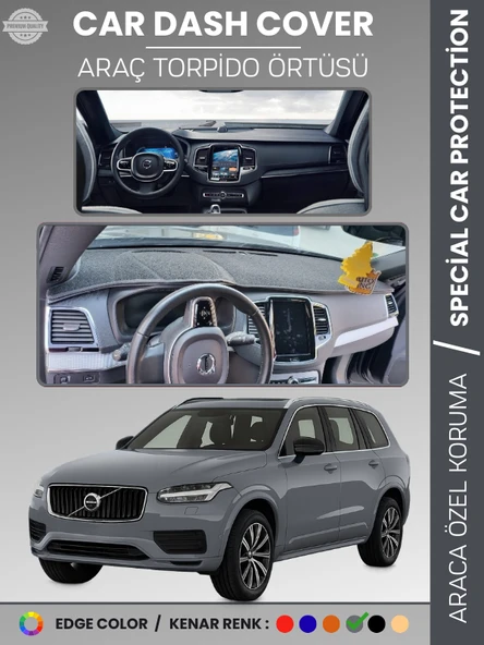 VOLVO XC90 TORPİDO ÖRTÜSÜ (2015-2024) Torpido Örtüsü Panel Halısı Torpido Koruma Tam Uyum UV Koruma ürün görseli 1