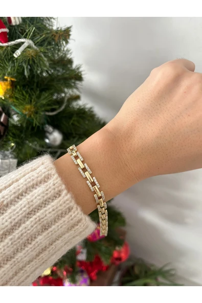 nergis collection KADIN 14K XUPİNG BİLEKLİK GOLD ÇELİK BİLEKLİK ürün görseli 1