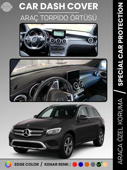 MERCEDES GLC (2015-2020) Torpido Örtüsü Panel Koruma Torpido Koruma Tam Uyum Çatlamayı Önler Kaymaz ürün görseli 1