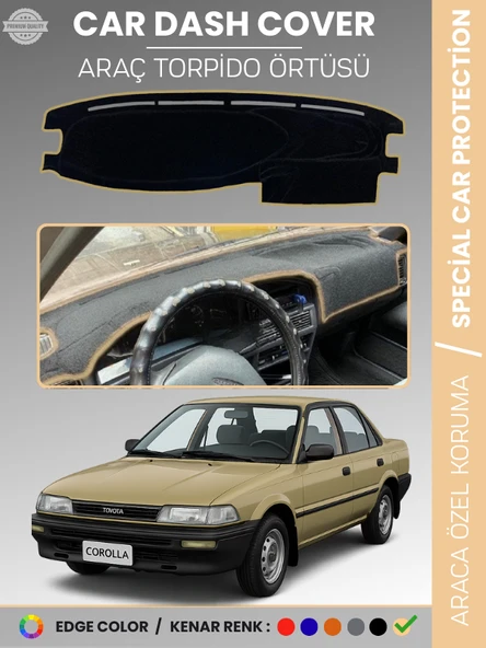TOYOTA COROLLA (1988-1991) Torpido Örtüsü Panel Halısı Torpido Koruma Tam Uyum UV Koruma Kaymaz ürün görseli 1