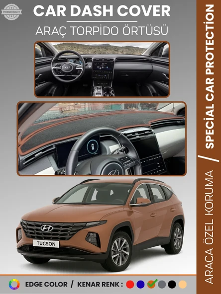 HYUNDAI TUCSON NX4 (2021-2024) Torpido Örtüsü Ön Göğüs Koruma Torpido Koruma Tam Uyum Uv Koruma ürün görseli 1