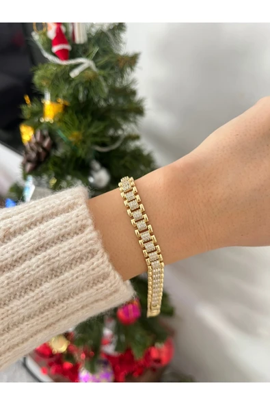 nergis collection KADIN 14K ÇELİK XUPİNG ÖZEL SERİ VİP GOLD BİLEKLİK ürün görseli 1
