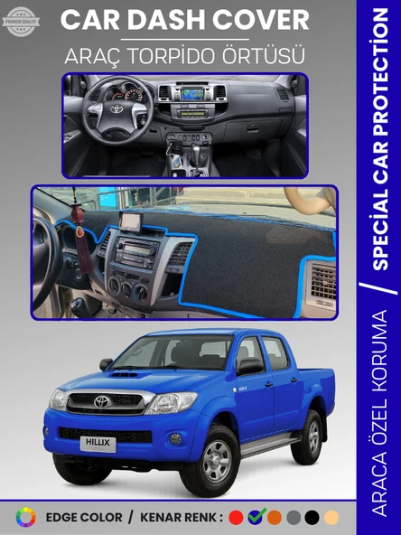 TOYOTA HILUX (2005-2014) Torpido Örtüsü Panel Halısı Torpido Koruma Tam Uyum UV Koruma Kaymaz ürün görseli 1