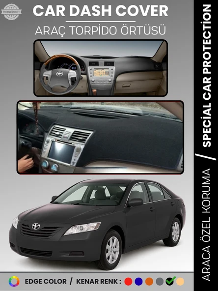 TOYOTA CAMRY (2006-2012) Torpido Örtüsü Ön Göğüs Halı Torpido Koruma Tam Uyum Çatlamayı Önler Kaymaz ürün görseli 1