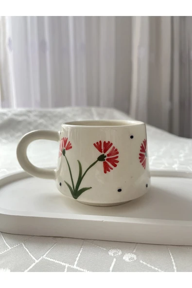 nergis collection Çiçek Desenli Kupa Bardak Çay Kahve Fincanı ürün görseli 1