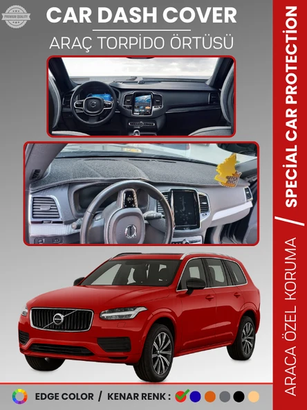 VOLVO XC90 TORPİDO ÖRTÜSÜ (2015-2024) Torpido Örtüsü Panel Halısı Torpido Koruma Tam Uyum UV Koruma ürün görseli 1