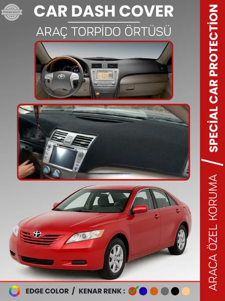 TOYOTA CAMRY (2006-2012) Torpido Örtüsü Ön Göğüs Halı Torpido Koruma Tam Uyum Çatlamayı Önler Kaymaz ürün görseli 1