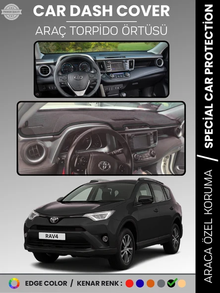 TOYOTA RAV4 XA40 (2013-2018) Torpido Örtüsü Panel Halısı Torpido Koruma Tam Uyum UV Koruma Kaymaz ürün görseli 1