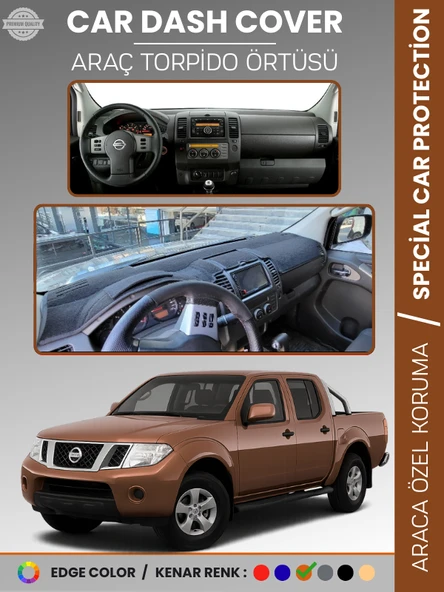 NISSAN NAVARA D40 (2005-2015) Torpido Örtüsü Panel Koruma Araca Özel UV Koruma Kaymaz Kolay Montaj ürün görseli 1