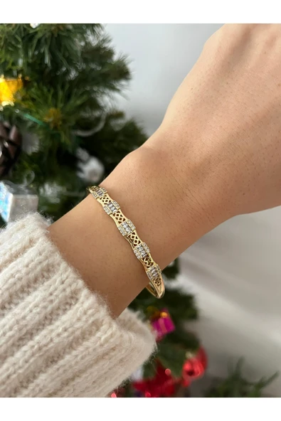 nergis collection KADIN 14K KELEPÇE BİLEKLİK ÇELİK VİP BİLEKLİK ürün görseli 1