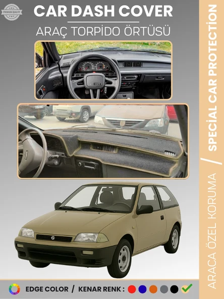 SUZUKI SWİFT (1988-1994) Torpido Örtüsü Panel Torpido Koruma Tam Uyum UV Koruma Hızlı Montaj ürün görseli 1