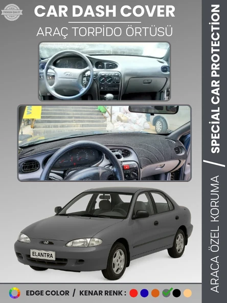 HYUNDAİ ELANTRA (1995-2000) Torpido Örtüsü Ön Panel Halı Torpido Koruma Tam Uyum UV Koruma Kaymaz ürün görseli 1
