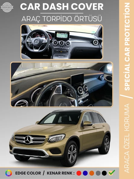 MERCEDES GLC (2015-2020) Torpido Örtüsü Panel Koruma Torpido Koruma Tam Uyum Çatlamayı Önler Kaymaz ürün görseli 1