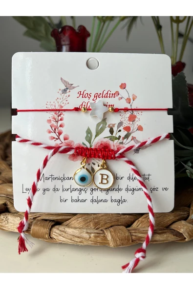 nergis collection Nazar Boncuklu Kişiselleştirilmiş Harfli Marteniçka ve Sedefli Yıldız Bileklik TÜM HARFLER MEVCUTTUR ürün görseli 1