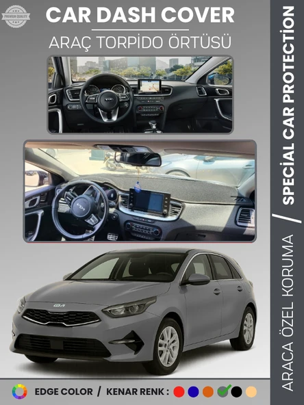 KIA CEED CD KASA (2018-2024) Torpido Örtüsü Panel Koruma Torpido Koruma Tam Uyum Çatlamayı Önler ürün görseli 1