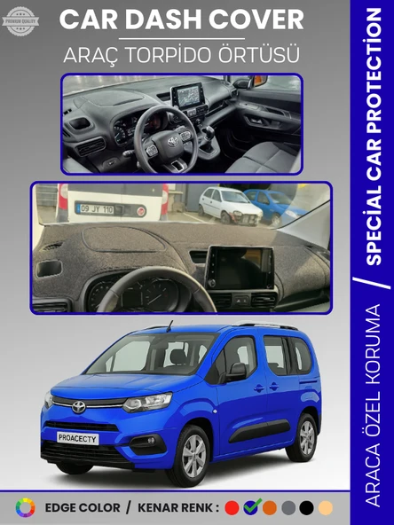 TOYOTA PROACE CITY (2019-2024) Torpido Örtüsü Panel Halısı Torpido Koruma Tam Uyum UV Koruma Kaymaz ürün görseli 1