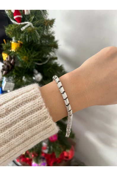 nergis collection 14K XUPİNG RODYUM KAPLAMA UNİSEX ÇELİK BİLEKLİK ürün görseli 1