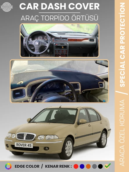 ROVER 45 (1999-2005) Torpido Örtüsü Ön Panel Halı Koruma Tam Uyum UV Koruma Hızlı Montaj ürün görseli 1