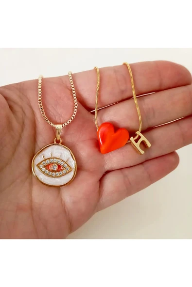 nergis collection Murano Kalp/ Göz Kolye ürün görseli 1