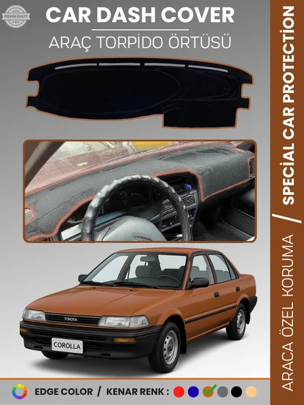 TOYOTA COROLLA (1988-1991) Torpido Örtüsü Panel Halısı Torpido Koruma Tam Uyum UV Koruma Kaymaz ürün görseli 1
