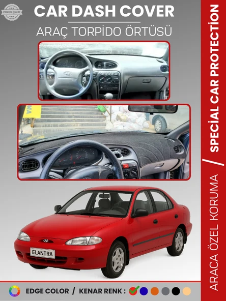 HYUNDAİ ELANTRA (1995-2000) Torpido Örtüsü Ön Panel Halı Torpido Koruma Tam Uyum UV Koruma Kaymaz ürün görseli 1
