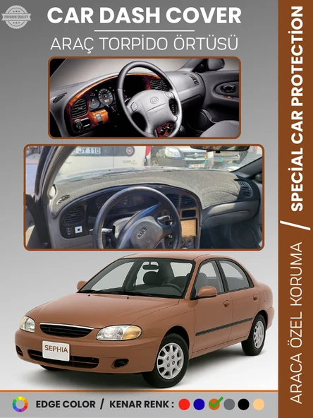 KİA SEPHİA (1998-2004) Torpido Örtüsü Panel Koruma Torpido Koruma Tam Uyum Çatlamayı Önler ürün görseli 1